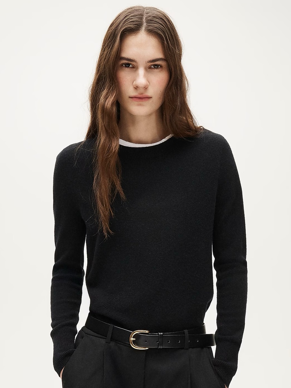 NWT J. CREW Women’s 100% Cashmere classic-fit crewneck sweater black XXS *NOTE*